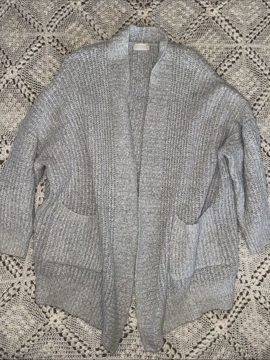 Altar'd State Sweaters - Altar'd State Light‎ Gray Open-Front Knit Cardigan